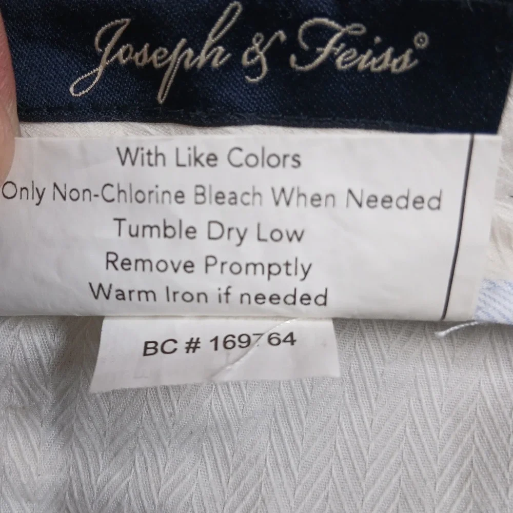Joseph & Feiss Pleated‎ Dress Pants Mens 38x32 Navy Blue 100% Cotton Chino